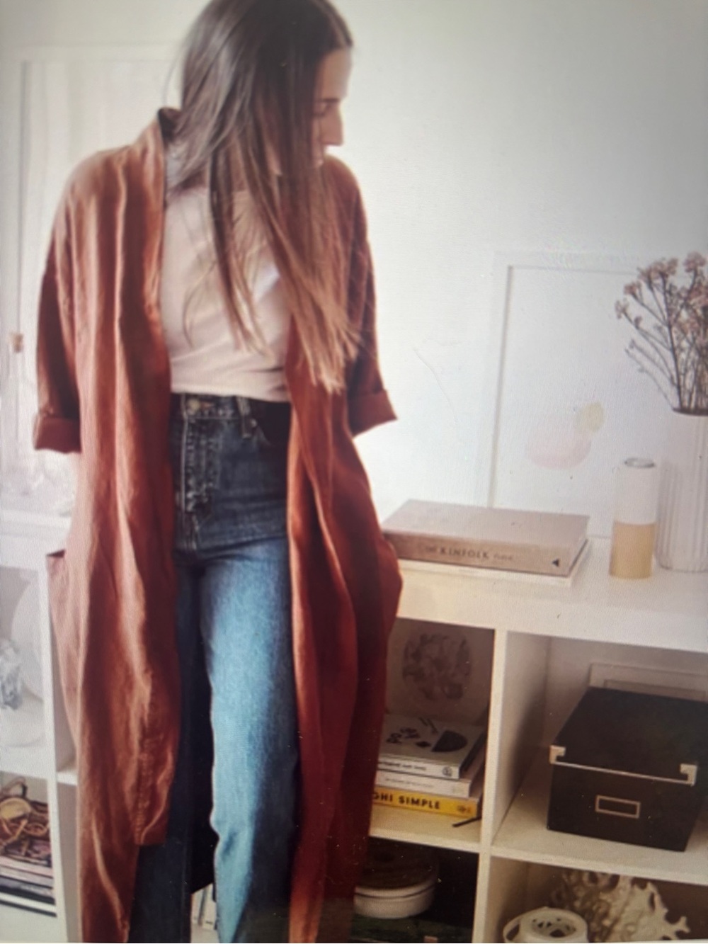 Linen Duster Kimono - Picture 3 of 8